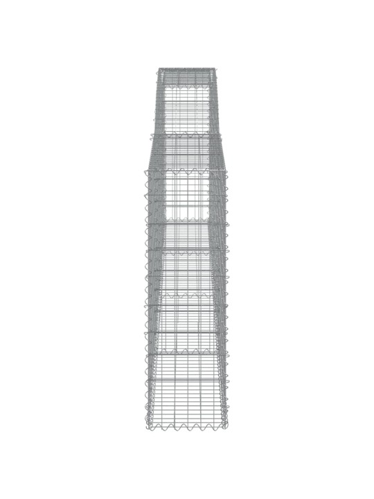 Klenuté gabionové koše 6 ks 400x30x100/120cm pozinkované železo