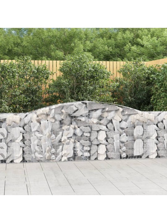 Klenuté gabionové koše 10ks 400x30x100/120cm pozinkované železo