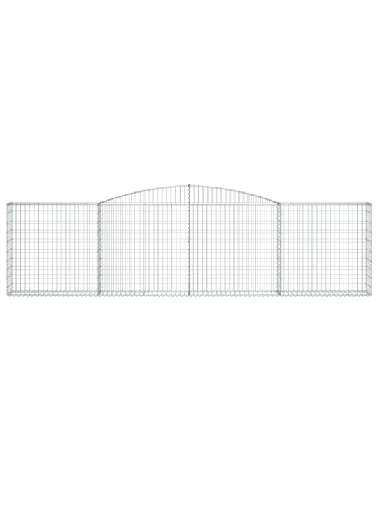 Klenuté gabionové koše 15ks 400x30x100/120cm pozinkované železo