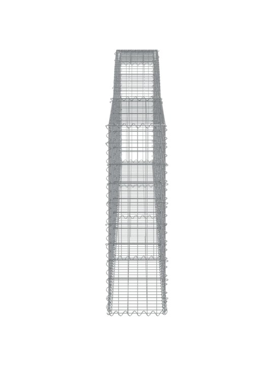 Klenuté gabionové koše 15ks 400x30x100/120cm pozinkované železo
