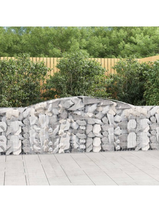 Klenuté gabionové koše 15ks 400x30x100/120cm pozinkované železo