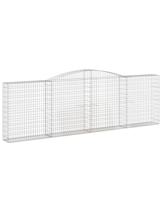 Klenuté gabionové koše 8 ks 400x30x120/140cm pozinkované železo