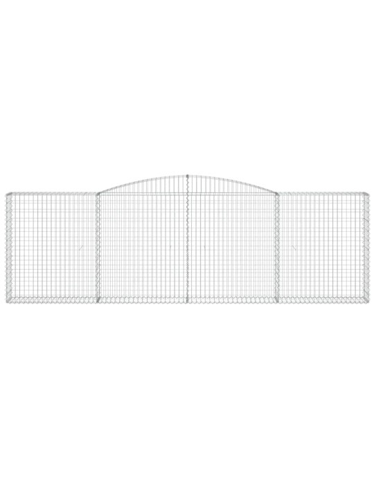 Klenuté gabionové koše 8 ks 400x30x120/140cm pozinkované železo