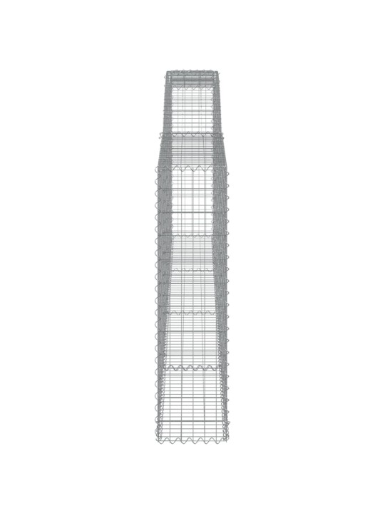 Klenuté gabionové koše 9 ks 400x30x120/140cm pozinkované železo