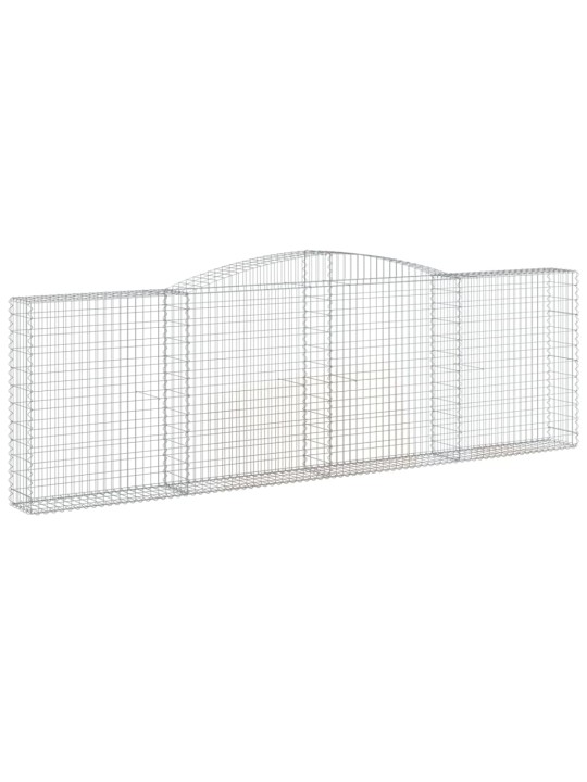 Klenuté gabionové koše 15ks 400x30x120/140cm pozinkované železo