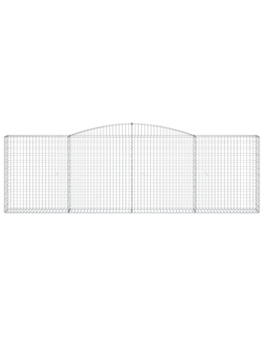 Klenuté gabionové koše 15ks 400x30x120/140cm pozinkované železo