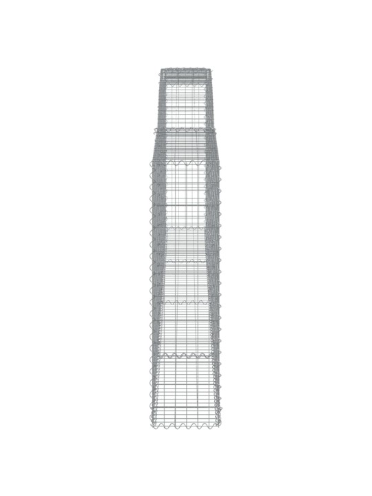 Klenuté gabionové koše 15ks 400x30x120/140cm pozinkované železo