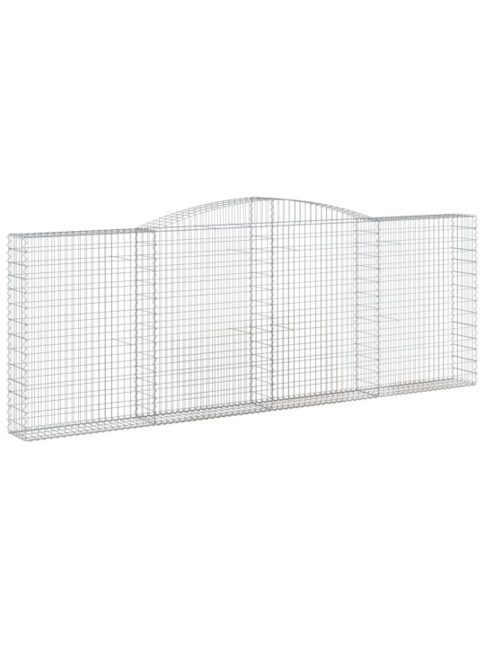 Klenuté gabionové koše 2 ks 400x30x140/160cm pozinkované železo