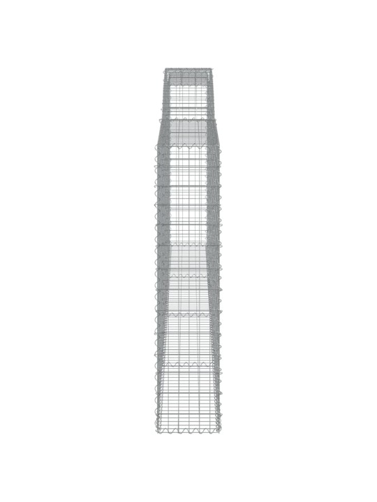 Klenuté gabionové koše 2 ks 400x30x140/160cm pozinkované železo