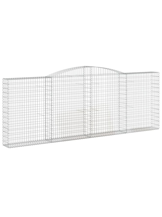 Klenuté gabionové koše 10ks 400x30x140/160cm pozinkované železo