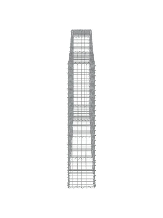 Klenuté gabionové koše 10ks 400x30x140/160cm pozinkované železo