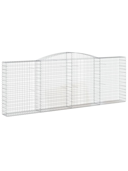 Klenuté gabionové koše 15ks 400x30x140/160cm pozinkované železo