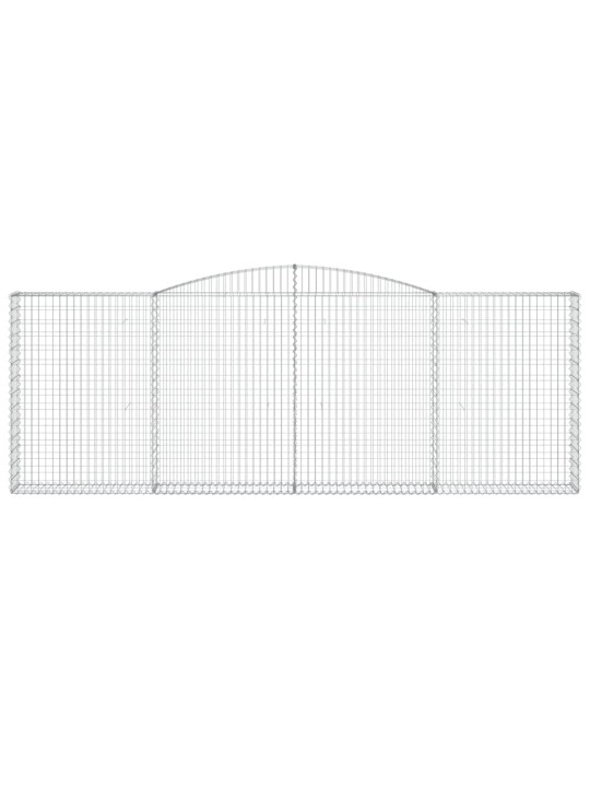 Klenuté gabionové koše 15ks 400x30x140/160cm pozinkované železo