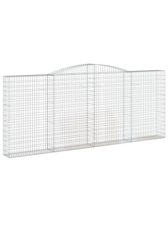 Klenuté gabionové koše 2 ks 400x30x160/180cm pozinkované železo