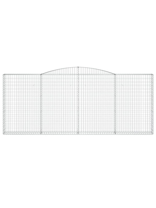 Klenuté gabionové koše 4 ks 400x30x160/180cm pozinkované železo