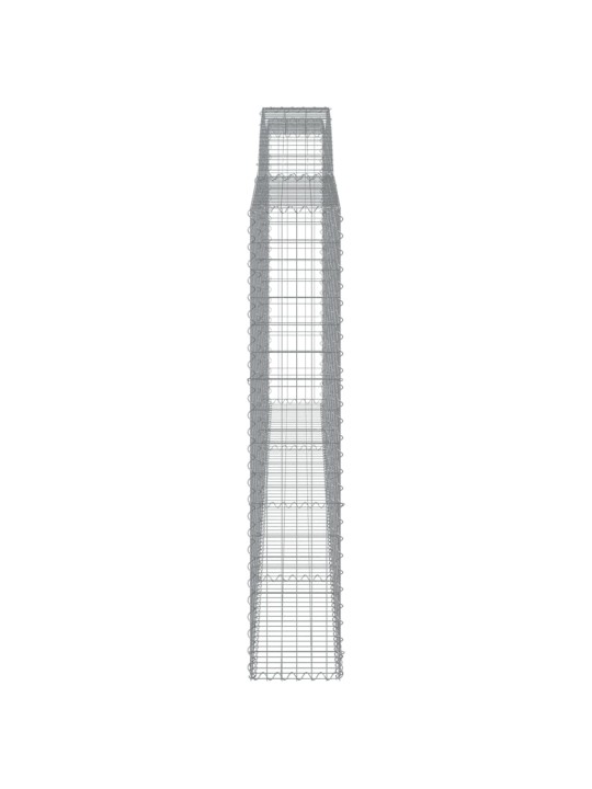 Klenuté gabionové koše 4 ks 400x30x160/180cm pozinkované železo