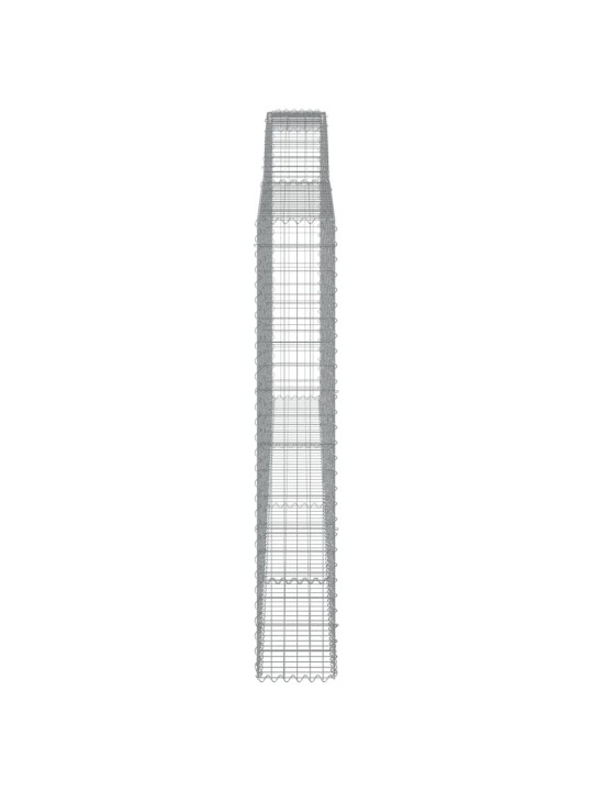 Klenuté gabionové koše 4 ks 400x30x180/200cm pozinkované železo
