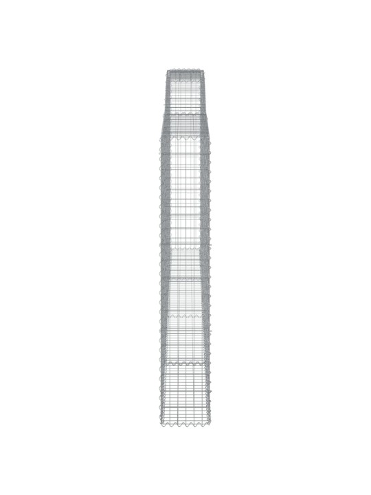 Klenuté gabionové koše 5 ks 400x30x180/200cm pozinkované železo