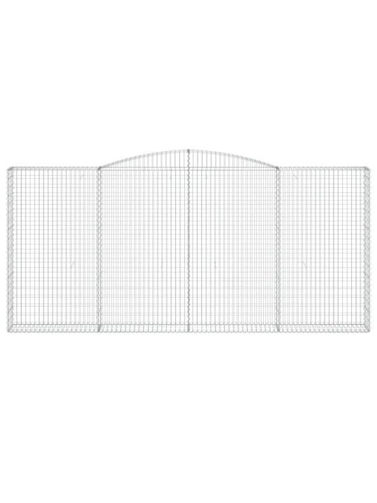 Klenuté gabionové koše 6 ks 400x30x180/200cm pozinkované železo