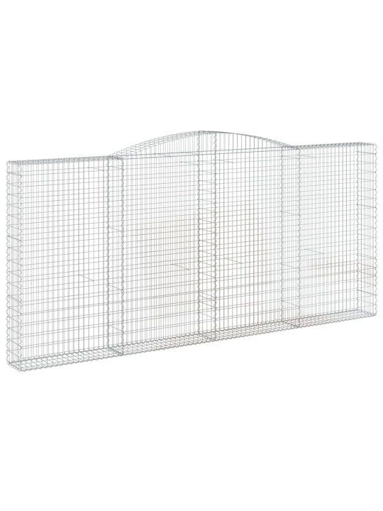 Klenuté gabionové koše 15ks 400x30x180/200cm pozinkované železo