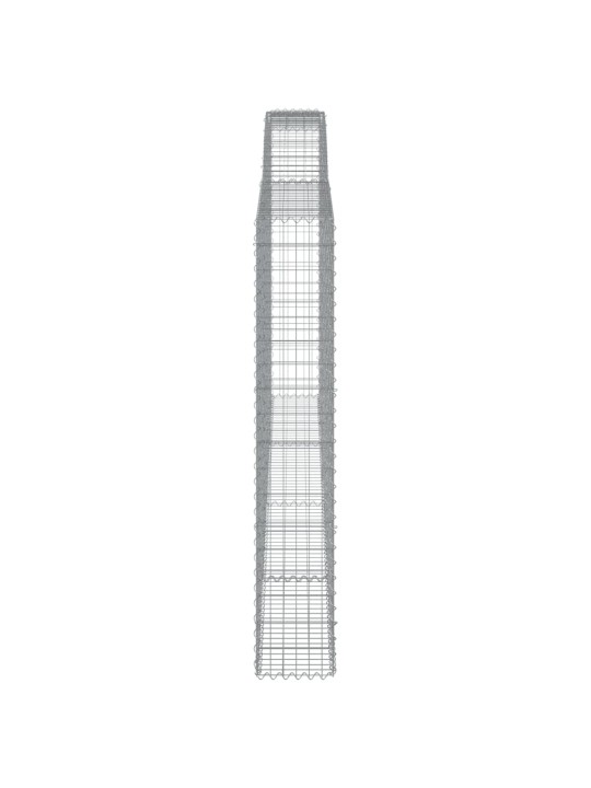 Klenuté gabionové koše 15ks 400x30x180/200cm pozinkované železo