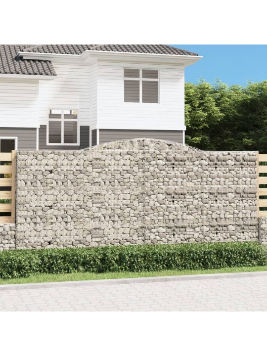 Klenuté gabionové koše 15ks 400x30x180/200cm pozinkované železo