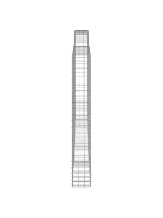 Klenuté gabionové koše 4 ks 400x30x220/240cm pozinkované železo