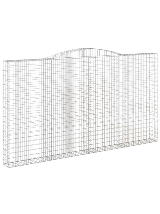 Klenuté gabionové koše 6 ks 400x30x220/240cm pozinkované železo