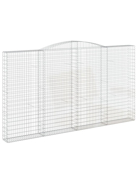 Klenuté gabionové koše 10ks 400x30x220/240cm pozinkované železo
