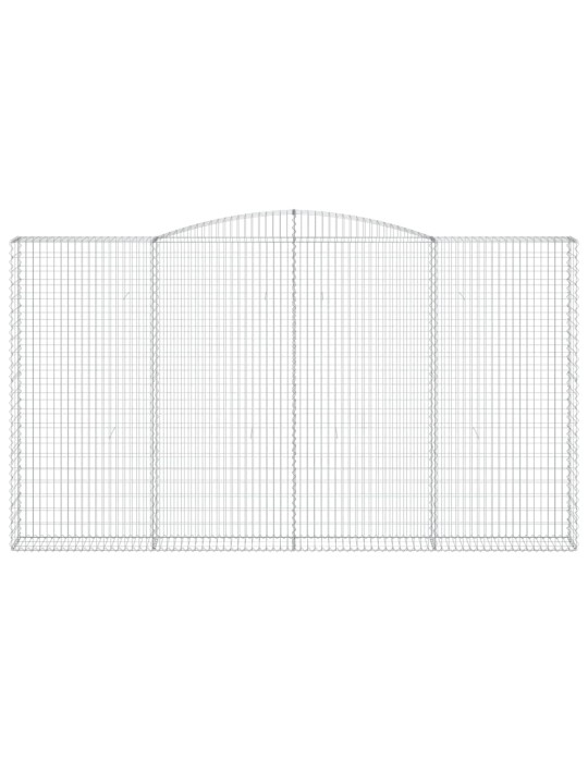 Klenuté gabionové koše 15ks 400x30x220/240cm pozinkované železo