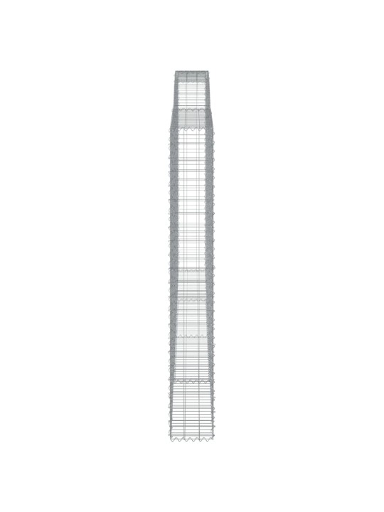 Klenuté gabionové koše 15ks 400x30x220/240cm pozinkované železo