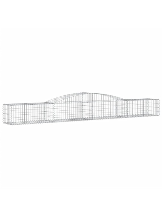 Klenuté gabionové koše 5 ks 400x50x40/60 cm pozinkované železo