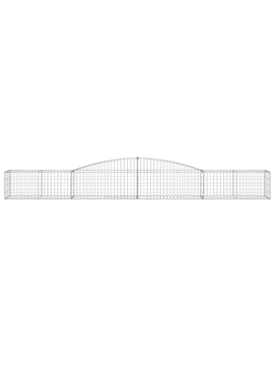 Klenuté gabionové koše 5 ks 400x50x40/60 cm pozinkované železo