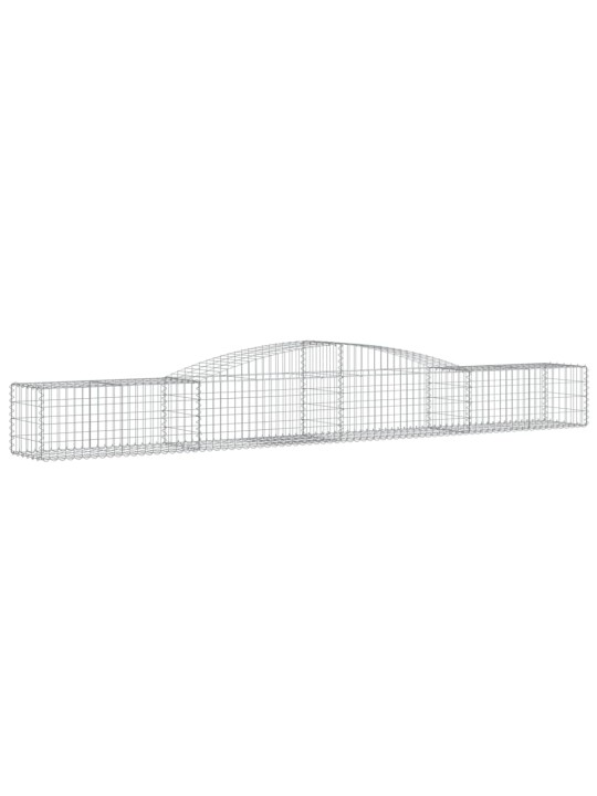 Klenuté gabionové koše 15 ks 400x50x40/60 cm pozinkované železo