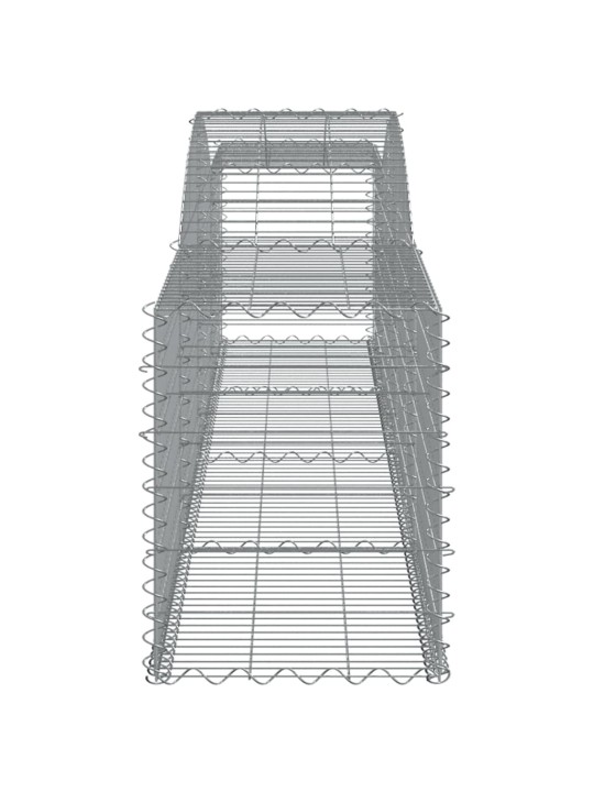 Klenuté gabionové koše 25 ks 400x50x60/80 cm pozinkované železo