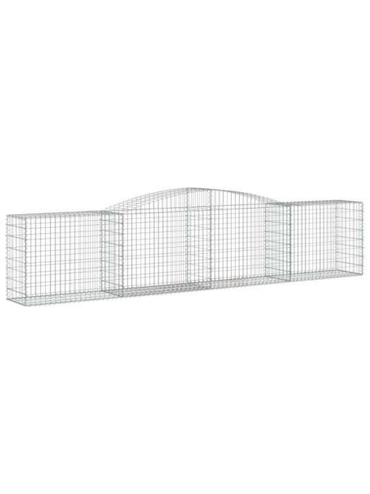 Klenuté gabionové koše 2 ks 400x50x80/100 cm pozinkované železo