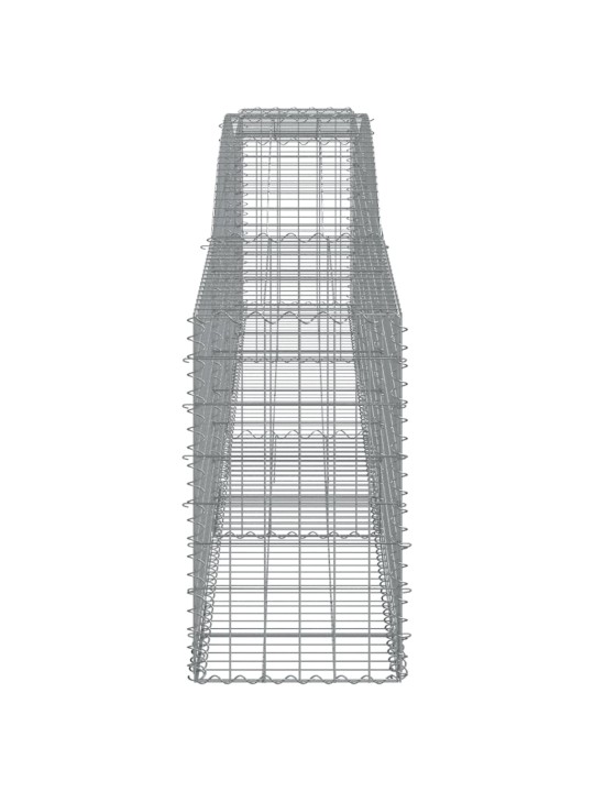 Klenuté gabionové koše 4 ks 400x50x80/100 cm pozinkované železo