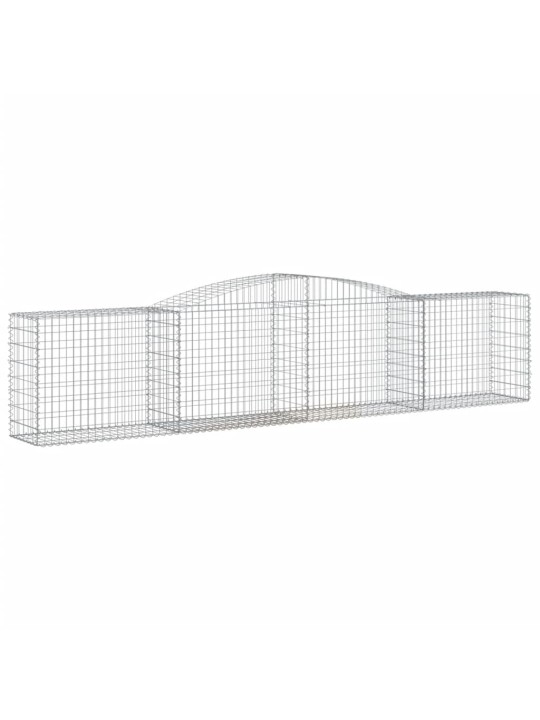 Klenuté gabionové koše 8 ks 400x50x80/100 cm pozinkované železo