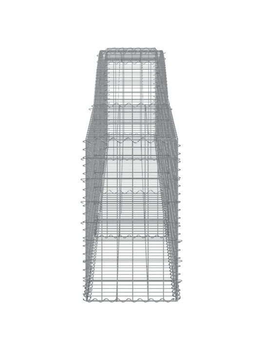 Klenuté gabionové koše 15ks 400x50x80/100 cm pozinkované železo