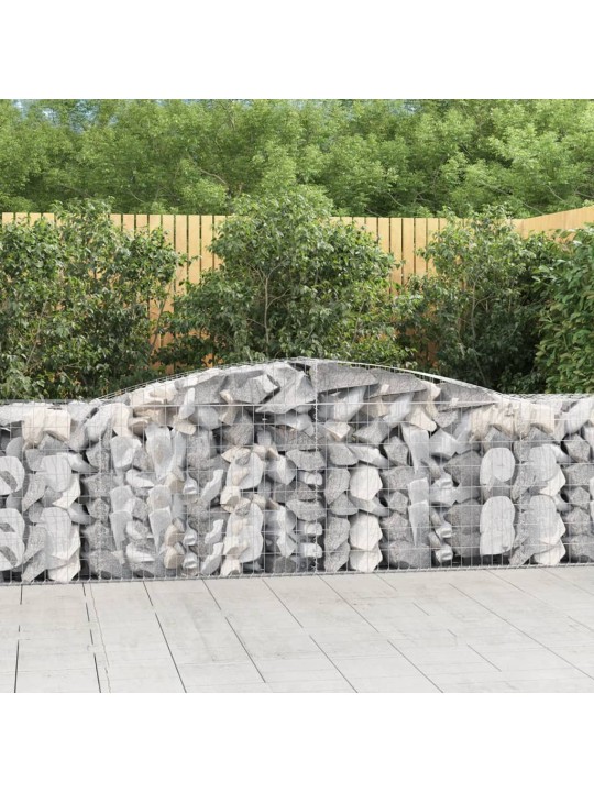Klenuté gabionové koše 20ks 400x50x80/100 cm pozinkované železo