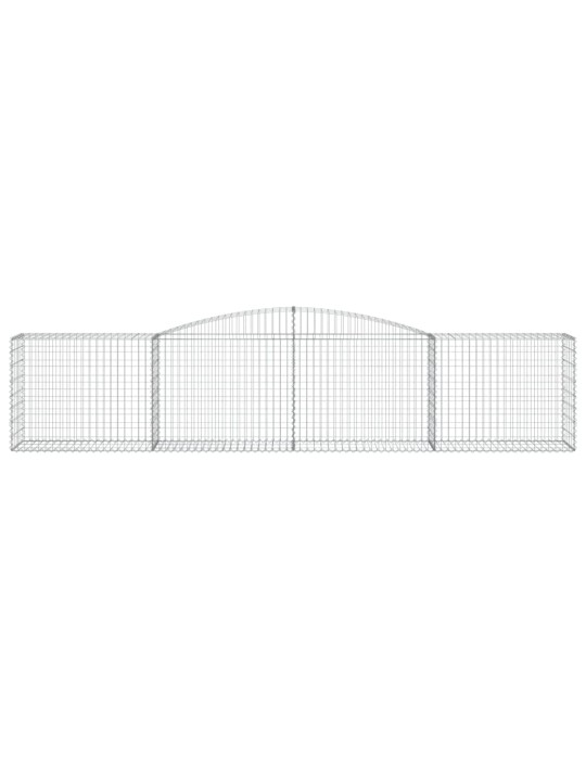 Klenuté gabionové koše 25ks 400x50x80/100 cm pozinkované železo