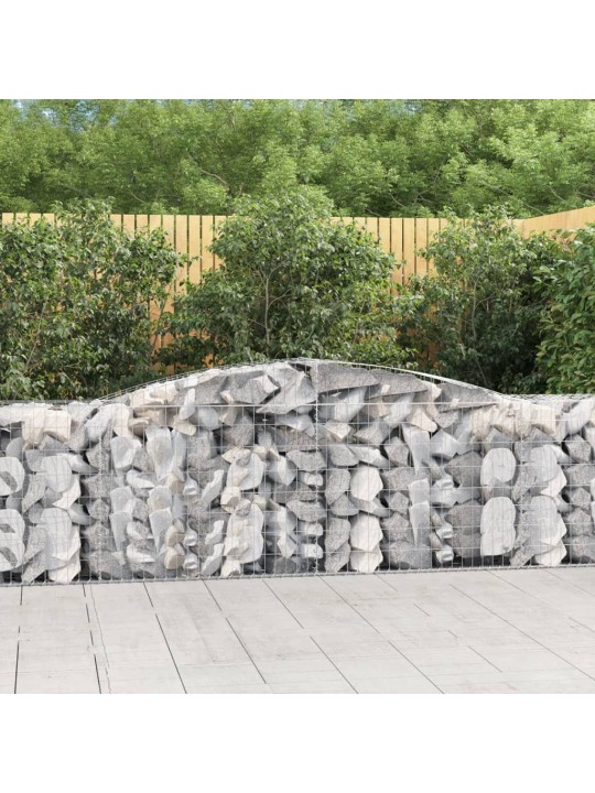 Klenuté gabionové koše 25ks 400x50x80/100 cm pozinkované železo