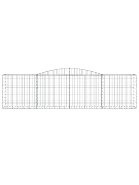 Klenuté gabionové koše 4 ks 400x50x100/120cm pozinkované železo