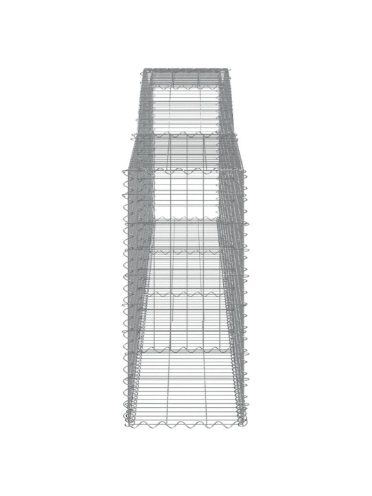 Klenuté gabionové koše 10ks 400x50x100/120cm pozinkované železo