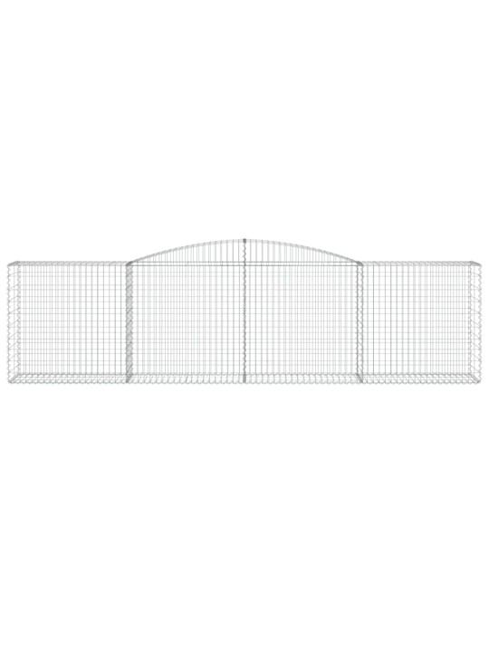 Klenuté gabionové koše 15ks 400x50x100/120cm pozinkované železo