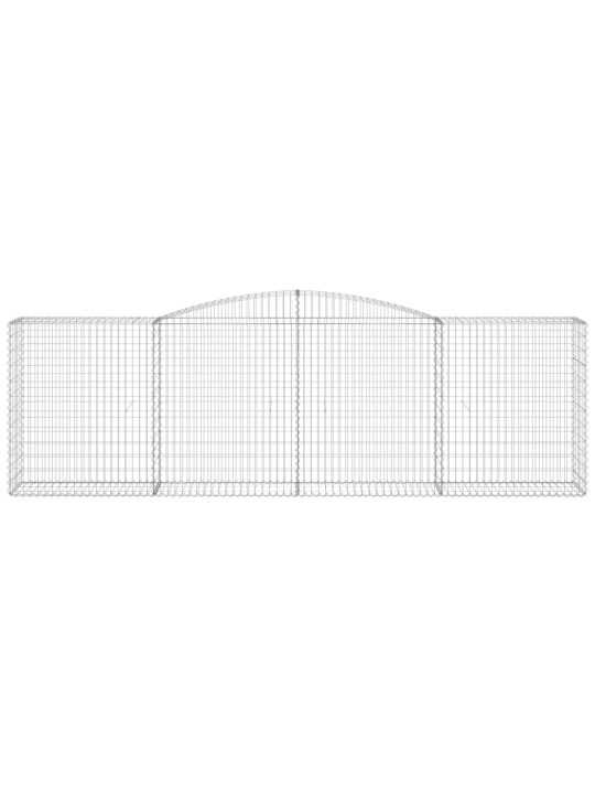 Klenuté gabionové koše 9 ks 400x50x120/140cm pozinkované železo