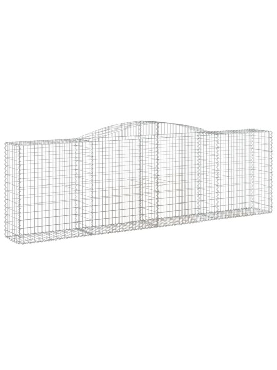 Klenuté gabionové koše 10ks 400x50x120/140cm pozinkované železo