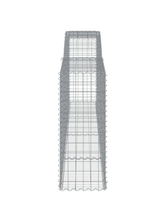 Klenuté gabionové koše 10ks 400x50x120/140cm pozinkované železo