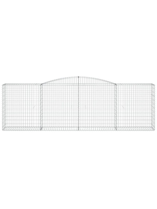Klenuté gabionové koše 15ks 400x50x120/140cm pozinkované železo