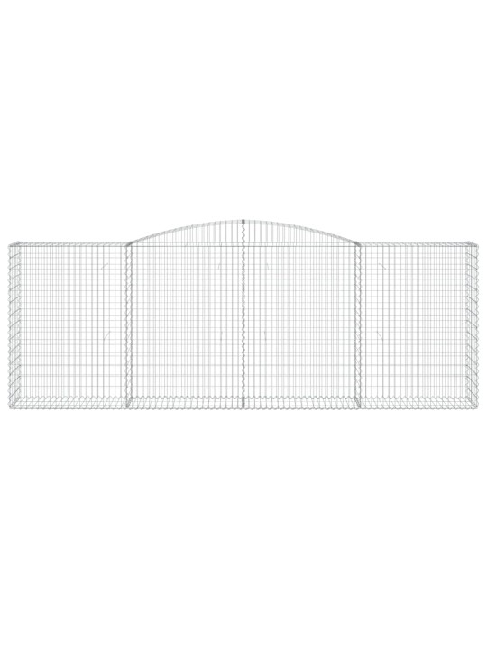 Klenuté gabionové koše 6 ks 400x50x140/160cm pozinkované železo